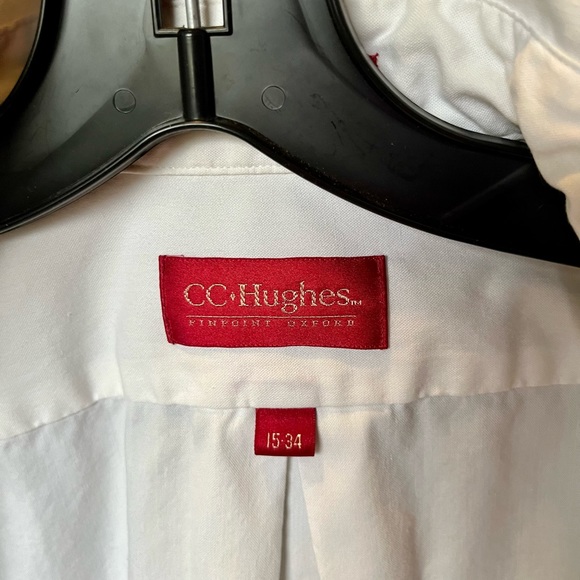 15-34 CC Hughes white pin point Oxford button down Shirt - Picture 9 of 10